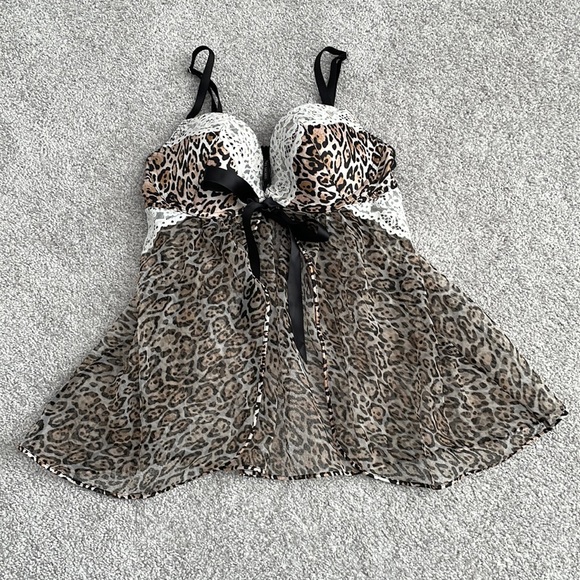 Victoria's Secret Leopard Babydoll - Picture 1 of 8